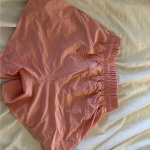 Women's Pink Elastic Waist Shorts